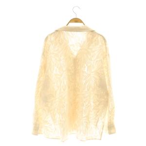 CLANE CURTAIN LACE SLIT SHIRT カーテンレース スリット シャツ 2 ベージュ /DF