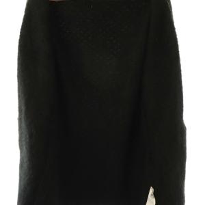 EMPORIO ARMANI アンゴラ混ニットコート 42 ブラック ベージュ /DO OS