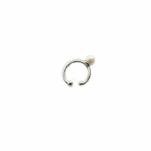 アコヤパール ダイヤモンド イヤーカフ K10 0.06ct 1.58g ホワイトゴールド