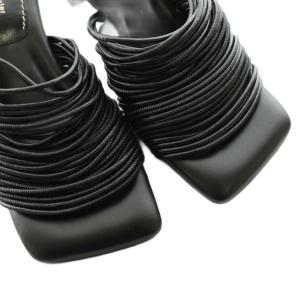PROENZA SCHOULER スクエアトゥ ミュールサンダル 37.5 黒 ブラック /SS OS