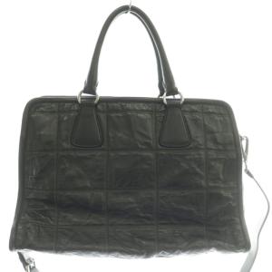 PRADA NAPPA ANTIQUE ダブルステッチ 2WAY ハンドバッグ ショルダー