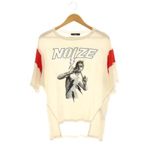 Tシャツ カットソー 半袖 XS アイボリー レッド マルチカラー /ES OS MA