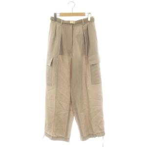 25SS リネンアセテートカーゴパンツ 38 グレージュ 4110600651