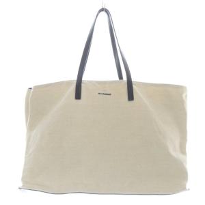 キャンバス レザー トートバッグ ブラック ベージュ