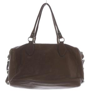 JIL SANDER レザー ポケット チャーム付 ハンドバッグ ブラウン