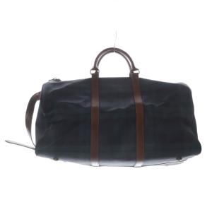 POLO RALPH LAUREN 旅行鞄 特大サイズ ブラックウォッチ ボストンバッグ PVCレザー ショルダーバッグ ハンドバッグ 2way
