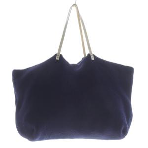 FENDI ヴィンテージ ケーブルニット トートバッグ ネイビー