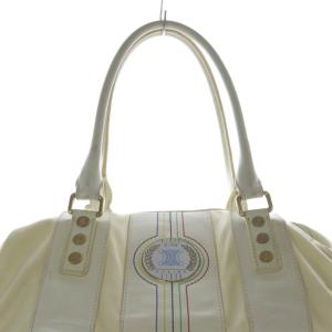 CELINE 2004 アテネオリンピック記念 限定 マカダム ハンドバッグ アイボリー /SR GY49 OH