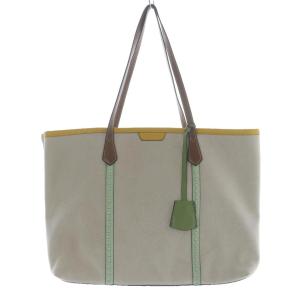 キャンバス トートバッグ ハンドバッグ ロゴ ベージュ /SR GY49