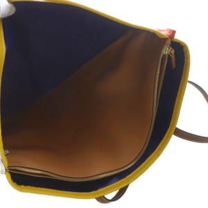 TORY BURCH キャンバス トートバッグ ハンドバッグ ロゴ ベージュ /SR GY49