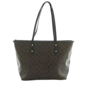COACH シグネチャー トートバッグ コーティングキャンバス 茶 ブラウン /MI GY49