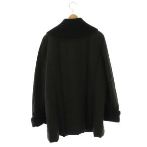 LEONARD 中綿 花柄 キルティングジャケット コート ニット ジップアップ 13 ブラック /HK GY49