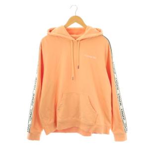 パーカー スウェット ロゴテープ プルオーバー L オレンジ /HK GY49