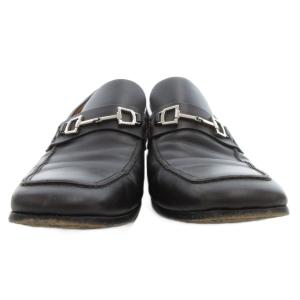 GUCCI ホースビットローファー シューズ レザー 7.5 ダークブラウン系 /UO GY62