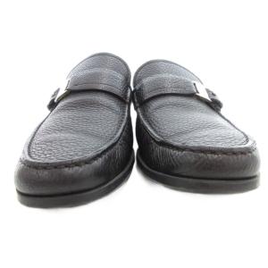 Salvatore Ferragamo ローファー シューズ レザー 8.5 黒 ブラック /UO GY62