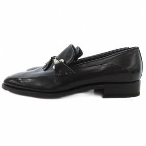 BALENCIAGA ヴィンテージ ビットローファー タッセル レザー 6 黒 ブラック /UO GY62