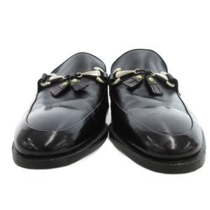 BALENCIAGA ヴィンテージ ビットローファー タッセル レザー 6 黒 ブラック /UO GY62