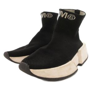 MM6 Maison Margiela ソックススニーカー シューズ ロゴ メッシュ 黒 ブラック /JS GY62