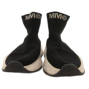 MM6 Maison Margiela ソックススニーカー シューズ ロゴ メッシュ 黒 ブラック /JS GY62