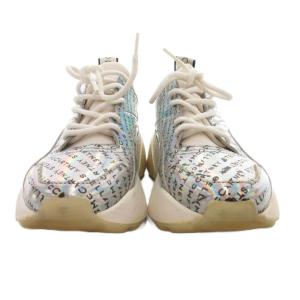 STELLA McCARTNEY スニーカー シューズ ローカット メタリック ロゴ 35 白 ホワイト シルバーカラー /JS GY62