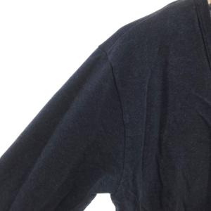 Martin Margiela ラムレザー エルボーパッチ スウェット Vネック カーディガン 44 紺 ネイビー /FF GY62
