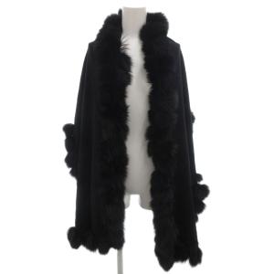 マフラーケープ カシミヤ ブラック