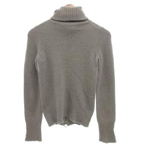GUCCI ジップアップニット ブルゾン ネックベルト タートルネック カシミヤ 長袖 XS グレー /FF GY62