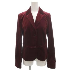 ベロアジャケット テーラード ブレザー 2B 42 ボルドー /FF GY62