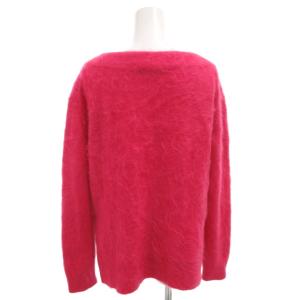 Drawer カシミヤファーボートネックニットセーター 長袖 1 ピンク /FF GY62