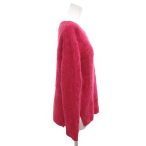 Drawer カシミヤファーボートネックニットセーター 長袖 1 ピンク /FF GY62