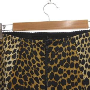 DOLCE&GABBANA タイトスカート ジップ 42 黄 イエロー 黒 ブラック レオパード柄 ヒョウ柄 /FF GY62