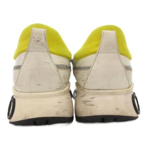 JIMMY CHOO 厚底スニーカー シューズ ローカット ナイロン 39.5 白 ホワイト 黄 イエロー /GV GY62