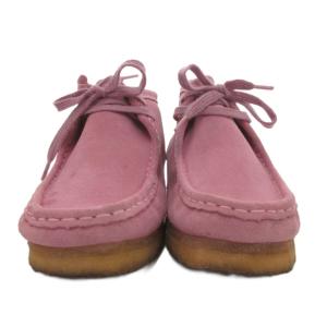 Clarks ワラビーブーツ モカシン ローファー レザー 本革 スエード 36 ピンク /JS GY62