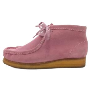 Clarks ワラビーブーツ モカシン ローファー レザー 本革 スエード 36 ピンク /JS GY62