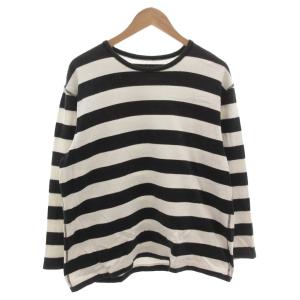 カットソー ボーダーTシャツ 長袖 52 白 ホワイト 黒 ブラック /FF GY62