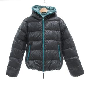 ダウンジャケット ブルゾン ジップアップ 44 グレー ライトブルー /JS GY62