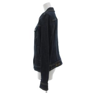 BURBERRY LONDON Gジャン デニムジャケット ブルゾン ノバチェック 44 ダークインディゴ /JS GY62