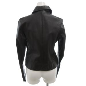 DKNY JEANS 88Cレザージャケット 革ジャン ジップアップ 4 茶 ブラウン /FF GY62