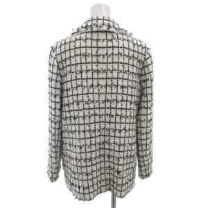 ANAYI ダブルジャケット 36 白 ホワイト チェック ツイード /FF GY62