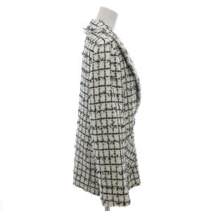 ANAYI ダブルジャケット 36 白 ホワイト チェック ツイード /FF GY62