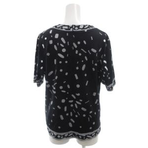 LEONARD カットソー Tシャツ 半袖 L 黒 ブラック ドット柄 総柄 /FF GY62