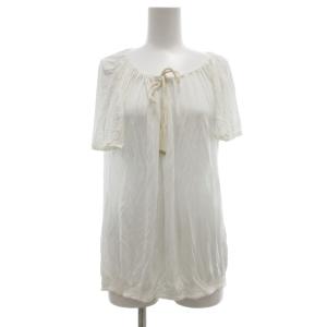 Tシャツ カットソー 半袖 リボン L 白 ホワイト /JS GY62