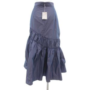 JILL STUART タグ付き フレアスカート ギャザー ロング ミモレ F 玉虫色 青 ブルー /JS GY62