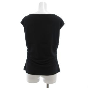 FOXEY NEW YORK ノースリーブカットソー スクエアネック シャーリング 42 黒 ブラック /JS GY62