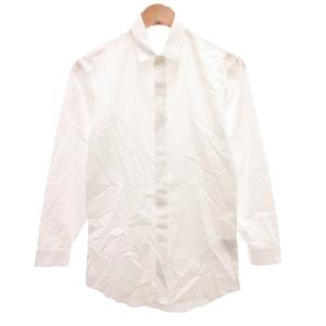 ワイシャツ 長袖 ラウンドカット 比翼 37 白 ホワイト /JS GY62