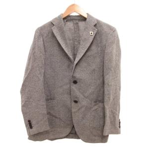 テーラードジャケット 2B リネン 46 ブルー