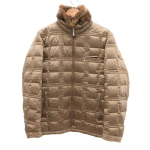 ダウンジャケット ラビットファー L ゴールドカラー