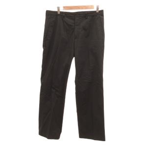 LOOSE FIT ワークパンツ ワイドストレート ノータック コットン 48 黒 ブラック /JS GY62