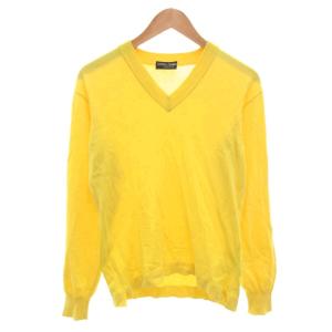 ニット セーター 48 黄 イエロー Vネック 長袖 /FF GY62