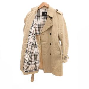 BURBERRY BLACK LABEL トレンチコート ベルト ダブル 裏地チェック M ベージュ /JS GY62